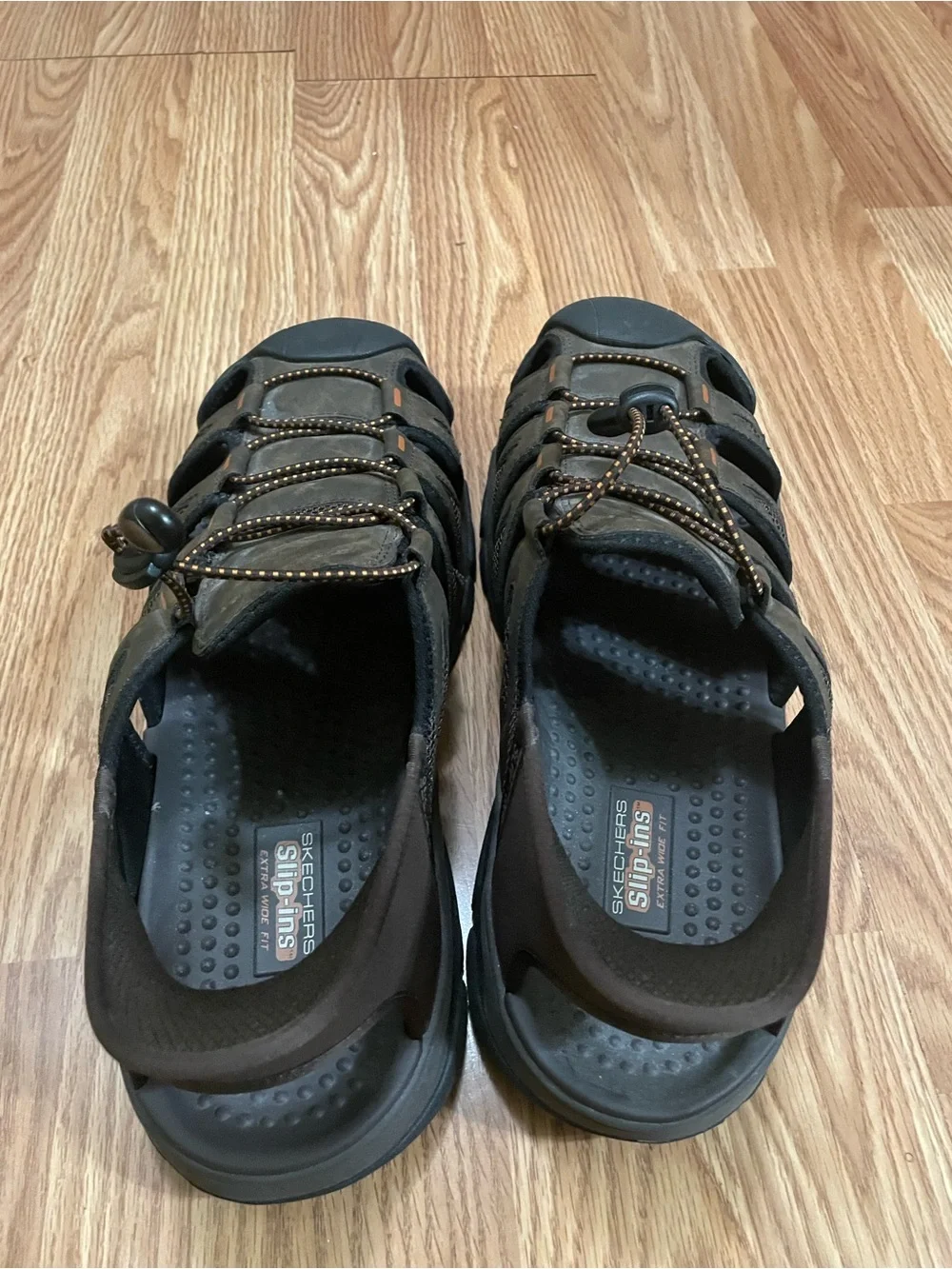 Skechers Men's Slip ins RF Tresmen Norvick Sandals Brown Size: 13